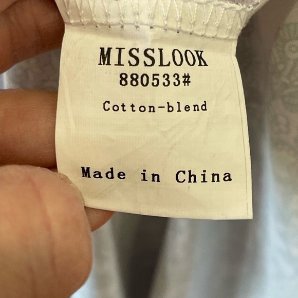 MISSLOOK Bohemian Floral V Neck Tasseled Caftan Dress Cover Up Size Large EUC - Picture 10 of 14